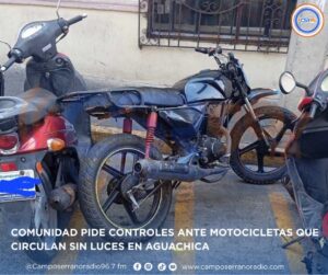 COMUNIDAD PIDE CONTROLES ANTE MOTOCICLETAS QUE CIRCULAN SIN LUCES EN AGUACHICA