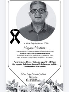 FALLECIÓ EUGENIO CÁRDENAS, CONOCIDO CARIÑOSAMENTE COMO “GEÑO”, EN AGUACHICA